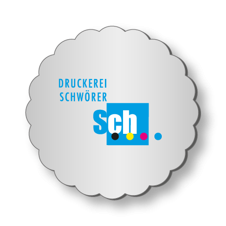 Getränkeuntersetzer aus Airlaid | D 9 cm rund mit Wellenrand | einseitig bedruckt